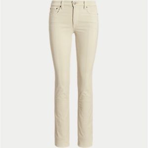 Ralph Lauren cream light weight stretch corduroy mid-way pant!